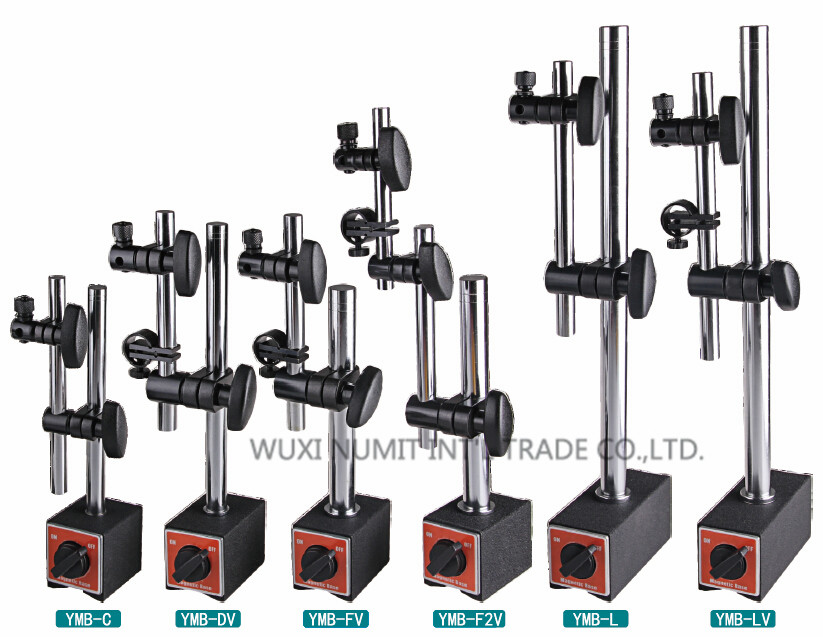 Black Forced Locking Type Mechanical Magnetic Base Stand / Dial Indicator Magetic Base